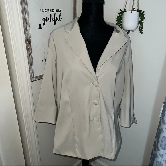 Dress barn cream blazer size 1X plus size - Picture 1 of 7